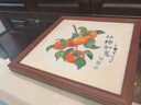 佩童悸中式画框装裱相框挂墙38国画字画书法十字绣钻石正方形50定制框架 咖啡色（相框+卡纸） 可放【33*33cm】 实拍图