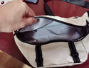 BAGSMART斜挎包潮牌男生胸包运动腰包骑行男士包包女饺子包挎包背包单肩包 奶油黄 实拍图