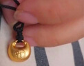 老庙黄金吊坠女足金胖福小金坨金项链小胖福送女友宝宝生日周岁百日礼 大版胖福1g+高硬金珠0.4g 实拍图