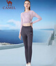 骆驼（CAMEL）长袖两件套健身服女瑜伽运动装 YK2226L5494 柔光紫 L 实拍图