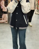 安踏关晓彤同款美式复古外套女刺绣针织运动上衣棒球服162518701S 实拍图
