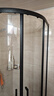 蓝顶鹤弧扇形淋浴房玻璃隔断门不锈铝银色淋浴间扇形浴室沐浴房干湿分离 黑色95*95玻璃6mm【含石基】 实拍图