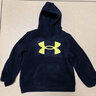 安德玛（Under Armour）男大童连帽宽松加绒卫衣运动男童卫衣244303166 藏青 170cm  实拍图