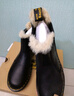 马丁博士（Dr.Martens）2976 Leonore冬加绒厚保暖雪地靴切尔西靴 黑色 43 实拍图