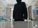 asics亚瑟士童装冬季中大儿童保暖连帽轻薄羽绒服【赠收纳袋】 001黑色 150 cm 实拍图