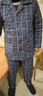 多俏美男士睡衣秋冬季纯棉加厚夹棉格子三层保暖2025年新款家居服套装爸 TQ16096套装 2XL 实拍图