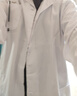 窈嘉 长袖白大褂 学生实验服男女医师卫生美容服化学试验白大褂工作服 中厚款-松紧长袖【推荐指数95%】 3XL (185) 实拍图