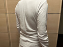 三枪【纯棉高弹】秋衣男透气薄款保暖内衣男士V领内搭打底上衣 实拍图