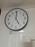 易普拉网红钟表挂墙挂钟挂表客厅轻奢时尚家用时钟挂墙准时扫秒钟石英钟 【基本款-石英钟】6026黑框 10英寸 实拍图