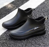 抒融雨靴水鞋耐磨防水雨鞋男款防滑四季夏季饭店厨房胶鞋加绒短筒时尚 男款黑色【可拆棉】拍大1码 42 实拍图