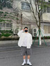 真维斯（Jeanswest）白色打底衫男2025新款春秋重磅纯棉内搭上衣学生圆领长袖T恤男士 白色(自由笔尖胸标) L (175) (收藏加购优先发) 实拍图