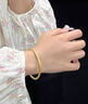 中国黄金（CHINA GOLD）无孔古法素圈黄金手镯足金素圈镯子结婚情人节生日礼物送女友妈妈 【古法无孔】圈号56 约5g 实拍图