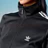 adidas复古风针织休闲运动立领夹克早秋外套卫衣女阿迪达斯三叶草   黑色（推荐选大一码）   XXS 2XS 实拍图