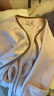 无印良品（MUJI）女式抓绒开衫 女士睡衣上衣可外穿外套 单件家居服秋冬长袖女装 浅粉红色 XL（165/92A） 实拍图