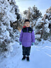 雪中飞【双面穿】儿童羽绒服冬季轻薄男女童面包服羽绒服蝶恋紫150cm 实拍图