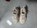骆驼（CAMEL）老爹鞋女网布皮面拼接双系带厚底休闲鞋 L23S703108W 杏色透网 36 实拍图