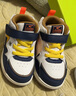 江博士秋冬男女童拼色保暖学步鞋 户外休闲魔术贴儿童运动鞋 米/蓝 25 脚长约14.9-15.5 实拍图