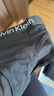 Calvin Klein内衣女士ck提花腰边舒适棉质微弹半包臀防夹臀三角内裤女QP1280O UB1-太空黑 1条 S 实拍图