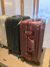 喜朗顿结婚行李箱女方新娘陪嫁箱婚礼酒红色拉杆箱嫁妆密码箱婚嫁皮箱子 酒红色-直角铝框款 20英寸 【可登机】 实拍图