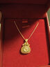 金至尊（3D-GOLD)黄金项链女素链锁骨链W扣999足金链子自戴送女友生日礼物计价 金重3.67克（配珠宝礼盒） 实拍图