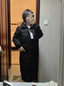 雪中飞【男女同款】秋冬新款百搭羽绒服冬长款过膝保暖加长加厚 黑色|8056 XS /155/80A 实拍图