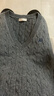 茵曼（INMAN）针织马甲女老钱风V领薄秋冬学院风内搭毛衣 苍灰色 L 实拍图
