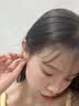 QMXDS999纯银双镂空星星耳钉女洗睡免摘养耳洞过敏耳棒耳骨儿童饰 S999足银星星耳钉一对+S999足银耳堵 实拍图
