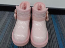 百丽童鞋冬季独家款儿童雪地靴女童加绒保暖棉鞋宝宝靴子 粉色31码 实拍图