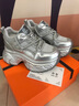 昂智（ANGZHI）品牌老爹鞋女2025年秋冬季新款厚底内增高女鞋9厘米运动休闲鞋子 银色 【9厘米】 37 实拍图