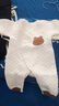 贝瑞加（Babyprints）婴儿连体衣秋冬男女宝宝夹棉衣服保暖加厚和尚服柔软哈衣 黄熊59 实拍图