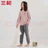 三枪【织梦系列】女士睡衣女士长袖纯棉睡衣女100全棉秋冬家居服防螨 实拍图