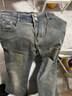 绯垚高腰微喇牛仔裤女显瘦双排扣修身喇叭裤子直筒裤复古显高马蹄裤 水泥灰 XL 实拍图