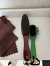 泰洁亮马鬃毛刷实木软毛刷马毛鞋刷擦皮鞋油刷绒皮刷抛光刷衣刷擦鞋工具 1把长柄马毛刷+抛光布 实拍图