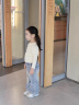 班喜迪女童长袖t恤春秋款2025新款洋气儿童打底衫春装衣服春季宝宝上衣 米色 100 实拍图