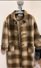 百图betu女装冬季新款毛呢外套牛角扣中长款格纹大衣外套2411T30 咖条纹 L 实拍图