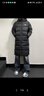 准者长款羽绒服男女情侣款春季新品鸭绒保暖防风加厚运动连帽外套 纯正黑 L (175) 实拍图