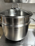 Momscook 不锈钢蒸锅28cm多层蒸格蒸屉304双层复底加厚汤蒸锅两用底高14cm 26×14cm单层蒸锅 1层 26cm 实拍图