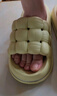 利达妮（TZLDN）踩屎感拖鞋女夏季外穿情侣室内家居家浴室防滑防臭学生厚底凉拖男 绿色 36-37 (适合35-36码) 实拍图