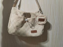 小野七天大容量单肩包包女韩版学院风通勤饺子包少女学生上课斜挎包百搭 米色斜挎包单包+ 零钱包 实拍图