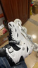 小状元轮滑鞋成年人溜冰鞋男童初学者儿童女轮滑鞋6-12岁滑冰鞋旱冰鞋 【白|专业头盔护具+背包礼包】 L 大码不闪(36-41码) 实拍图
