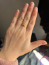 赛菲尔黄金戒指足金唯爱.ONE男女情侣固口金戒指对戒婚戒 女戒 14号约2.70克（工费175元） 实拍图