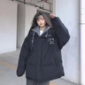 WASSUP UOSNE美式潮牌棉服男女款秋冬季宽松假两件羽加厚绒服青少年棉衣外套男 黑色（BA23） XL (推荐体重130-150斤） 实拍图