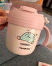 taoqibaby儿童重力球牛奶杯吸管杯喝奶杯带刻度可加热宝宝不锈钢水杯学饮杯 实拍图