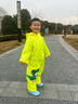 牧萌 儿童雨衣男童连体套装防水全身幼儿园女孩小童 挖掘机恐龙 XL  实拍图