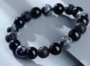 观玉 印尼椰蒂单圈手串佛珠手串链黑金原色椰蒂老型桶珠苹果圆手串 印尼老料椰蒂手串8*7mm【礼盒款 实拍图