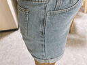 Halo Queen牛仔短裤女夏季高腰做旧破洞显瘦a字裤潮流女裤H134N2633 实拍图