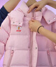 鸭鸭童装羽绒服2024冬季新款儿童宽松男女中大童中长款加厚外套 粉红色 160 实拍图