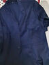 岗通蓝大褂男女长袖实验室白大褂防尘罩衣搬运工作服长大褂仓库防水褂 深蓝色 均码 实拍图
