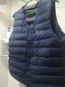 雅鹿羽绒马甲男秋冬爸爸V领内穿马夹坎肩男士中老年老人90鸭绒背心 0670藏青 2XL （推荐145-160斤） 实拍图