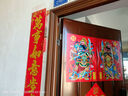 塔塔猫植绒门神贴 传统尉迟恭秦琼门神对联 新年福字贴对联防水自带背胶 大号门神（尉迟+秦） 自带背胶 实拍图